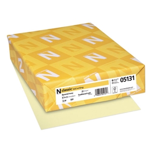 Neenah CLASSIC Laid Stationery Writing Paper, 24 lb Bond Weight, 8.5 x 11, Baronial Ivory, 500/Ream