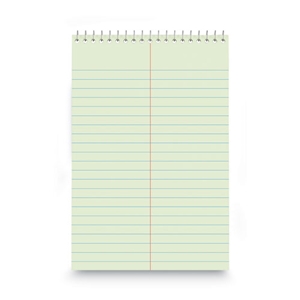 Universal Steno Pads, Gregg Rule, Red Cover, 80 Green-Tint 6 X 9 Sheets