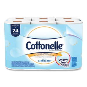 Cottonelle Clean Care Bathroom Tissue, Septic Safe, 1-Ply, White, 170 Sheets/roll, 48 Rolls/carton