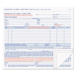 TOPS Hazardous Material Short Form, Four-Part Carbonless, 8.5 x 7, 50 Forms Total