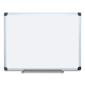 MasterVisi Porcelain Value Dry Erase Board, 36 x 48, White Surface, Silver Aluminum Frame
