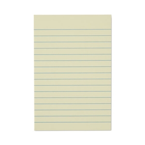 Universal Recycled Self-Stick Note Pads, Note Ruled, 4" x 6", Yellow, 100 Sheets/Pad, 12 Pads/Pack