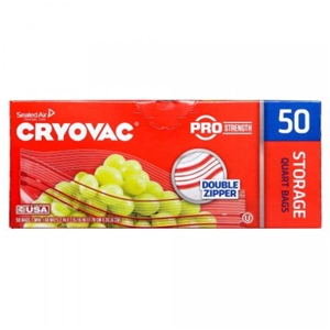 0.25 Gal 7.94 x 7" Clear Plastic 1.68 Mil Resalable Storage Bag 9/50-CT