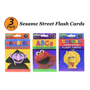 Sesame Street Flash Cards NUMBERS ABC’s COLORS & SHAPES Set/4-NEW WORDS