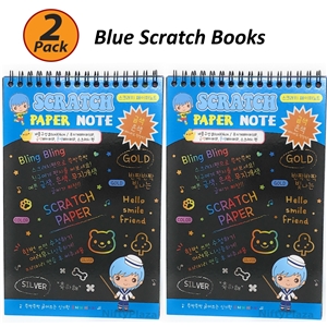 Rainbow Paper Scratch Book with Pencil DIY painting dazzle color