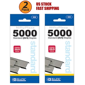 BAZIC Standard 26 6 Staples 5000 Count for sale online