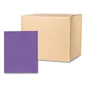 RoaringSpr Pocket Folder, 0.5" Capacity, 11 x 8.5, Purple, 25/Box, 10 Boxes/Carton