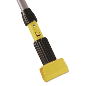 Gripper Aluminum Mop Handle, 1.13" dia x 60", Gray/Yellow