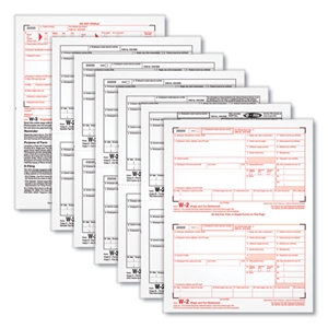 TOPS W-2 Tax Forms for Inkjet/Laser Printers, Fiscal Year: 2023, Six-Part Carbonless, 8.5 x 5.5, 2 Forms/Sheet, 50 Forms Total