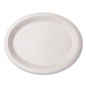 Vegware Molded Fiber Tableware, Compostable, Platter, 7 x 10, White, 500/Carton