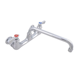 WorkForce Standard Duty Faucet, 4.62" Height/12" Reach, Chrome-Plated Brass