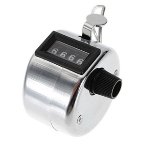 Stainless Steel Tally Counter Hand Held Clicker 4 Digit Number Clicker 