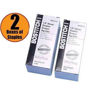 Case of Stanley Bostitch P3 staples 40 boxes SP19 1/4" for P3 Stapler FREE SHIP! 