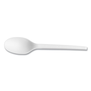 Vegware White CPLA Cutlery, Compostable, Spoon, 1,000/Carton