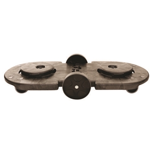 BRUTE Tandem Dolly, Two-Container, 300 lb Capacity, 20.25w x 45d x 8h, Black