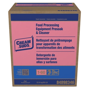 Cream Suds Manual Pot and Pan Presoak and Detergent with Phosphate, Baby Powder Scent, Powder, 50 lb Box