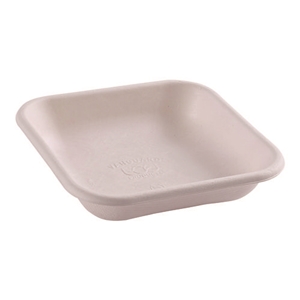 Vanguard Worldview Renewable and Compostable Sugarcane Takeout Containers, 9.9 oz, 5 x 5 x 1, White, Sugarcane, 800/Carton