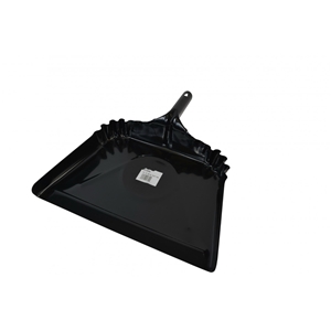 15.5 x 15.25 x 24" Black Metal Heavy Duty Large Dust Pan 1/EA