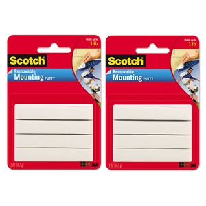 Removable 2 oz Scotch Adhesive Putty 4-PACK 