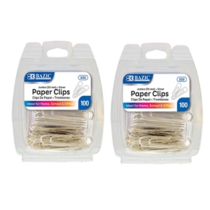 Silver Wire Smooth Finish Paper Clip US SHIP 200 Regular Paper Clips 33mm 