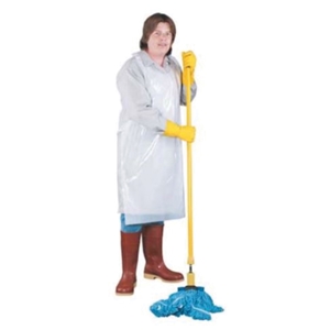 Prime Source 1 Mil Polyethylene Smooth Finish White Apron, 24" x 42" 100/PK
