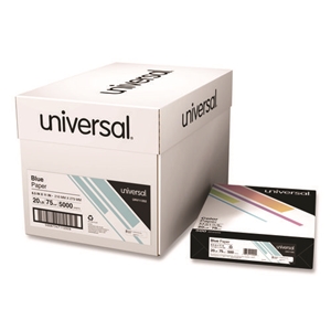 Deluxe Colored Paper, 20 lb Bond Weight, 8.5 x 11, Blue, 500 Sheets/Ream, 10 Reams/Carton