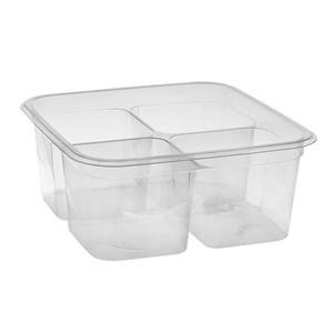 Snack Pack Box-4 Compartment Bottom, 6", 32 oz 8/45