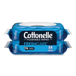 Cottonelle Fresh Care Flushable Cleansing Cloths, 1-Ply, 3.73 x 5.5, White, 84/Pack, 8 Packs/Carton