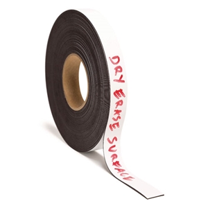 UBRANDS Dry Erase Magnetic Tape Roll, 1" x 50 ft, White