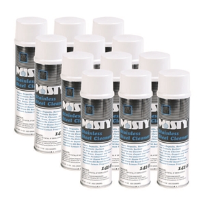 Misty Stainless Steel Cleaner And Polish, Lemon Scent, 15 Oz Aerosol Spray, 12/carton