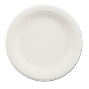 Chinet Paper Dinnerware, Plate, 6" Dia, White, 125/pack