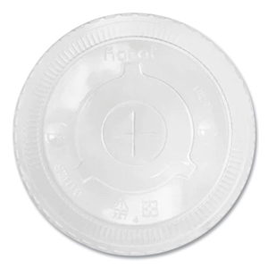 Karat PET Lids, Fits 32 oz Cold Cups, Flat Lid, Clear, 600/Carton
