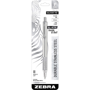 Bazic Silver Top 4-Color Pen with Cushion Grip, 2 Pcs Retractable