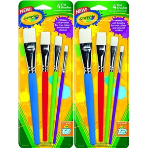 Crayola Big Paintbrush Set, 4 Count Flat