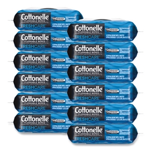 Cottonelle Fresh Care Flushable Cleansing Cloths, 1-Ply, 3.75 x 5.5, White, 42/Pack, 12 Packs/Carton