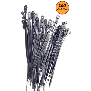 Heavy Duty 100 pcs 8 Inch Cable Ties 75 lbs Nylon Plastic Wrap Zip Ties 