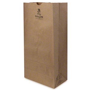 #16 Kraft Paper SOS Husky Grocery Bag 1/BL/400