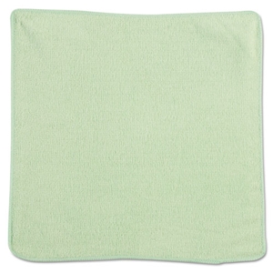 RubbmdComm Microfiber Cleaning Cloths, 12 X 12, Green, 24/pack
