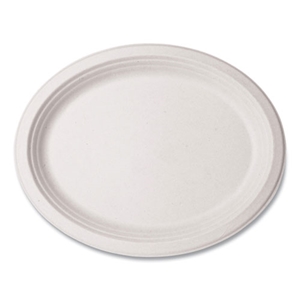 Vegware Nourish Molded Fiber Tableware, Compostable, Platter, 8 x 10, White, 500/Carton