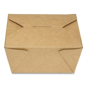 30oz Reclosable Kraft Take-Out Box, #1, Containers, Paper, 450/cs