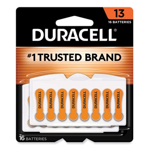 Duracell Hearing Aid Battery, #13, 16/pack