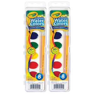 Crayola Washable Watercolors, Assorted - 8 count