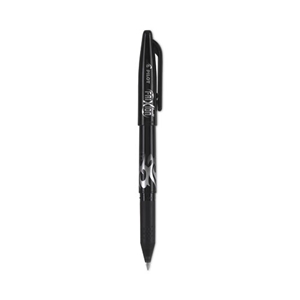 Pilot FriXion Ball Erasable Gel Pen, Stick, Fine 0.7 mm, Black Ink, Black/White Barrel