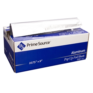 Prime Source PS Aluminum Foil Sheet, Silver, 10.75" x 9", 1/CS/3000 6/500