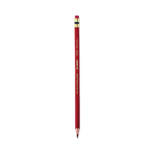 Prismaclor Col-Erase Pencil with Eraser, 0.7 mm, 2B, Carmine Red Lead, Carmine Red Barrel, Dozen