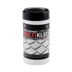 Read Right Office Equipment MultiKleen Wet Wipes, Cloth, 5.44 x 6.38, 75/Tub