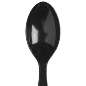 Dixie Smartstock Multipurpose Teaspoon, Black, Medium, Heavy Weight 24/40