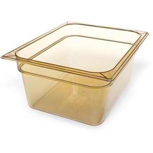 Carlisle StorPlus High Heat Food Pan, 8.7 qt, 10.38 x 12.75 x 6, Amber, Plastic