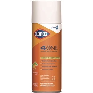 Clorox 4-In-One Disinfectant And Sanitizer, Citrus, 14 Oz Aerosol Spray