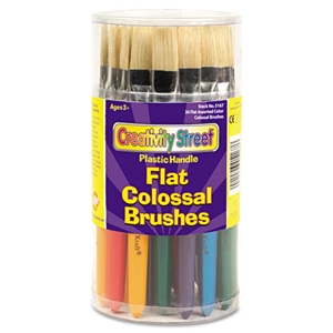 Creativity Colossal Brush, Natural Bristle, Flat Profile, 30/set